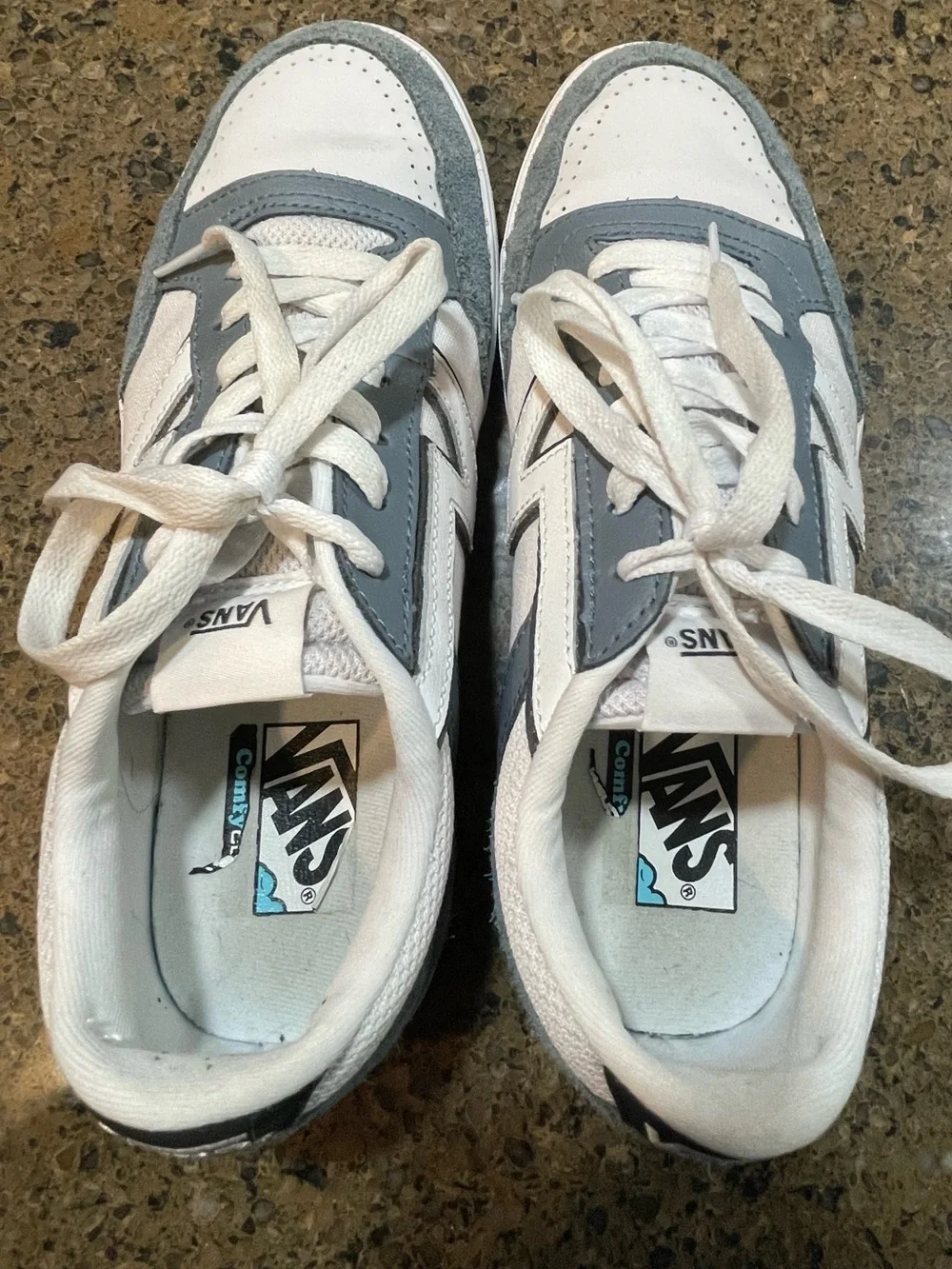 Vans Lowland CC Freshman Shoes Stormy Weather Mens 9 Womens 10.5 Blue/Gray White